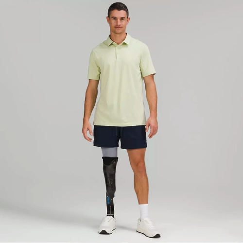 Men's Classic Polo Shirt in Light Green - Image 4