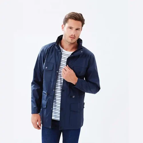 Blue Rains Short Hooded Coat for Men