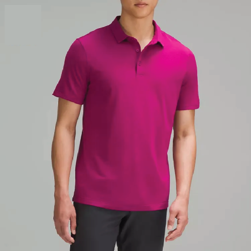 Classic Men's Polo Shirt in Vibrant Magenta