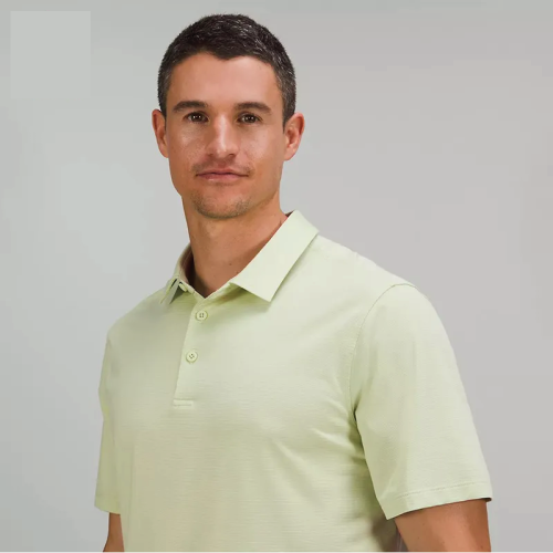 Men's Classic Polo Shirt in Light Green - Image 2