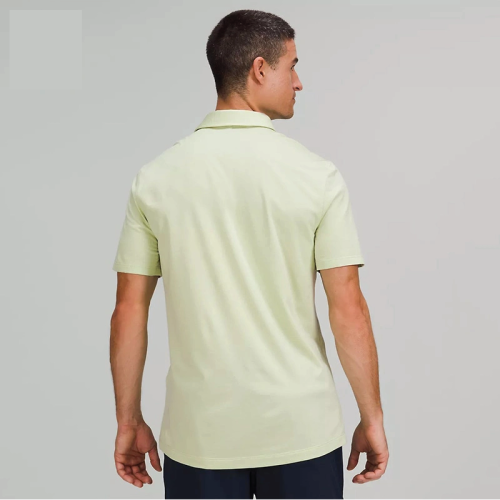 Men's Classic Polo Shirt in Light Green - Image 3