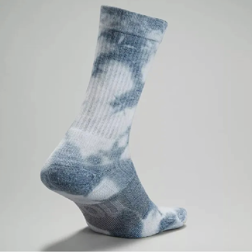 Men's Tie-Dye Crew Socks - Soft Cloud Gray - Image 2