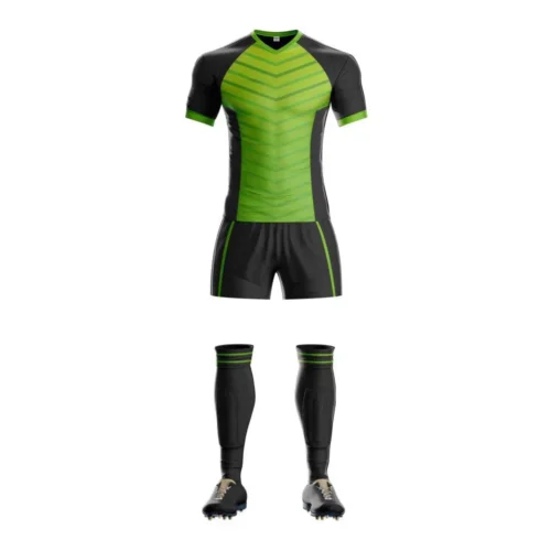 Men's Rugby Uniform Set - Striking Green & Black