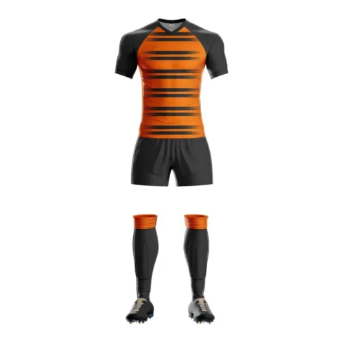 Men's Elite Rugby Uniform Set - Bold Orange & Black