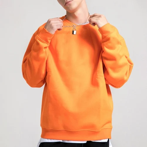 Candy Solid Color Men's Casual  Sweatshirt