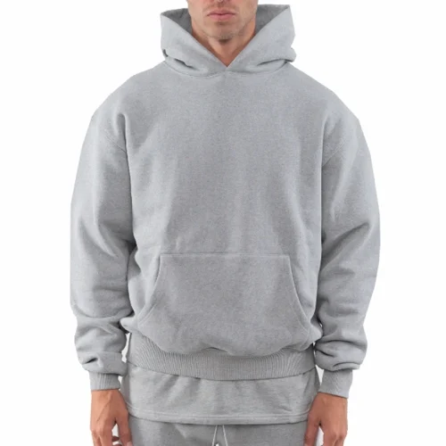 Adorable White-Grey Men's stylish hoodie