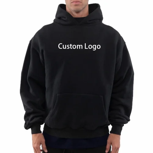 Men's Pullover Cotton Hoodie with Custom Logo