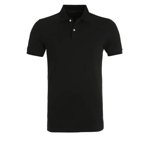 Men's Classic Polo Shirt in Soft Black - Image 2